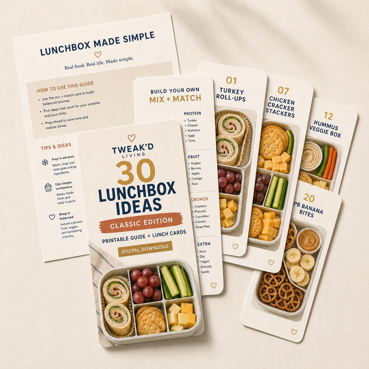 Printable Tweak’d lunch cards